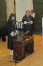 Carmen María Zamarra Álvarez durante su juramento o promesa del acto.